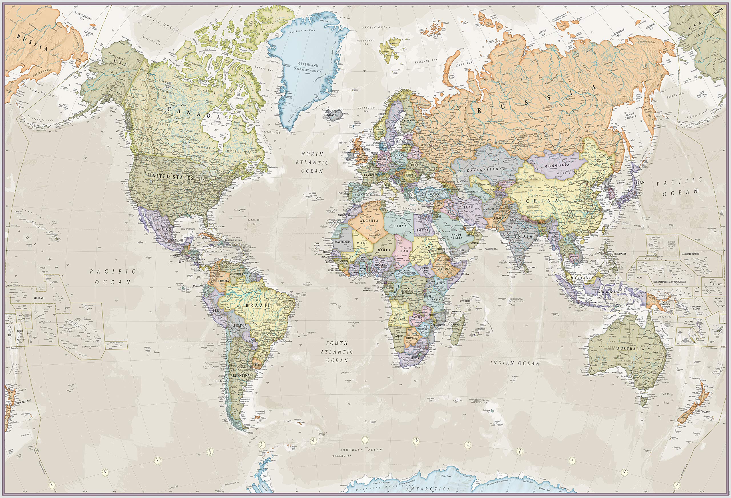 Maps International - Giant World Map Mural - Mega-Map Of The